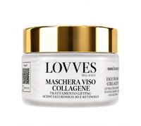 LOVVES Maschera Viso al Collagene, con Acido Ialuronico 3D e Retinolo. Trattamento Lifting intensivo per Pelli Mature. Azione Anti Rughe visibile dalle prime applicazioni. Alta Cosmesi Naturale. 100ml