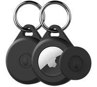 LOVYONES Airtag Portachiavi Custodia per Apple Airtag Confezione da 2 IPX8 Impermeabile Completamente Antiurto Antigraffio Airtag Holder C