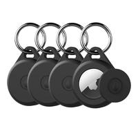 LOVYONES Airtag Portachiavi Custodia per Apple Airtag Confezione da 4 IPX8 Impermeabile Completamente Antiurto Antigraffio Airtag Holder C
