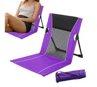 Low Beach Chair | Foldable Poolside Lounge Seat With Carry Bag | Lounge Chairs For Poolside | For Tanning Traveling Camping Picnic Lawn Outdoor Concert Park Sand Lake Deck Beach And Vacation Use