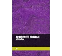 Low content book without ISBN - Automation