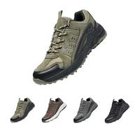 Low-Cut, scarpe da trekking da uomo, impermeabili e leggeri, con tomaia in mesh traspirante e suola antiscivolo, scarpe da trekking, scarpe ortopediche per attività all'aria aperta, verde, 40 EU