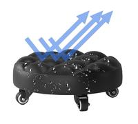 Low Height Stool - Portable Swivel Chair with Wheels | Multifunctional PU Leather Rotating Seat for Office, Classroom, Laboratory, Mechanic, Artist, Spa Room, Crafting, Gardening, Outdoor, Indoor Work