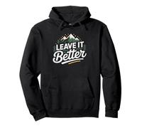 Low Impact Backpacker Leave Better Outdoors Badge Outdoor Felpa con Cappuccio