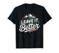 Low Impact Backpacker Leave Better Outdoors Badge Outdoor Maglietta