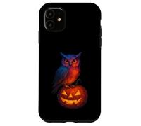 Low Poly Jack o Lanterna Gufo Strega Geometrica Halloween Custodia per iPhone 11
