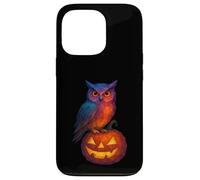 Low Poly Jack o Lanterna Gufo Strega Geometrica Halloween Custodia per iPhone 13 Pro