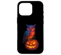 Low Poly Jack o Lanterna Gufo Strega Geometrica Halloween Custodia per iPhone 16 Pro