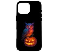 Low Poly Jack o Lanterna Gufo Strega Geometrica Halloween Custodia per iPhone 16 Pro Max