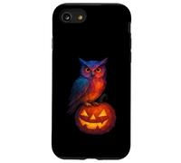 Low Poly Jack o Lanterna Gufo Strega Geometrica Halloween Custodia per iPhone SE (2020) / 7/8