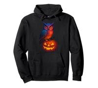Low Poly Jack o Lanterna Gufo Strega Geometrica Halloween Felpa con Cappuccio