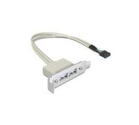 Low Profile Slotblech Anschlsse 1 x USB 9 Pin intern 2 x USB2.0-A Buchse extern Drahtquerschnitt AWG 28 Kabellnge ca. 50 cm NEW