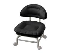 Low Rolling Stool With Backrest, 360°Swivel Rolling Pedicure Seat For Home | Backrest Rolling Chair - Multi-Functional Thickened Shoe Stools For Car Detailing, Foot Massage, Office, Garage, Laundry