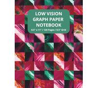 Low Vision Graph Paper Notebook: 0.5 Inch Grid, Bold Black Lines | Large Print Graphing Book for Seniors, Students, and Visually Impaired Adults - 8.5" x 11"