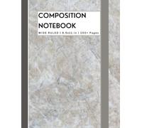 Low Vision Notebook: a Typical Wide Ruled Notebook For Visually Impaired People | 8.5 x 11 in | 100+ Pages | 20 Dark Grey Lines Per Page | Off White Marble Cover