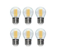 Low Voltage E27 Edison Retro Lampadina 12 V LED filamento luce 24 V G45 4 W vintage lampadina a sfera in vetro 36 V bianco caldo AC/DC 12 - 36 V per camper marina, luce solare e fuori rete, confezione