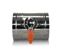 LOWBDGFU 201 Serranda di Controllo del Flusso d'Aria in Acciaio Inossidabile - Regolatore d'Aria Manuale Durevole for Condotti E Applicazioni Industriali(63mm)