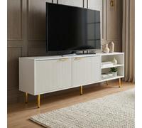 Lowboard 150cm Mobile TV Cassettiera Armadio Bianco Ante Sottoconsolle TV