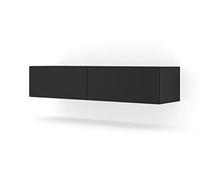 Lowboard - Armadio da appendere per TV, universale, colore nero opaco (140 x 40 x 30 cm)