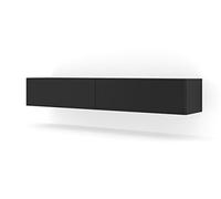 Lowboard - Armadio da appendere per TV, universale, colore nero opaco, 180 x 40 x 30 cm