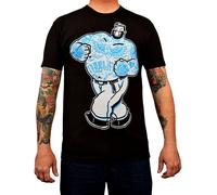 Lowbrow Art Thug Life Maglietta Nera Crew Tattoo Bluto Brutus Popeye S-2XL NWT