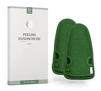 LoWell® 2 pezzi di guanti esfolianti - Guanto esfoliante per hammam per corpo e viso - Guida all'esfoliazione e 2 ventose come bonus - Verde