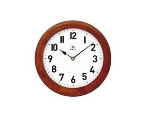 LOWELL 21034N Noce Orologio Parete Quarzo Cassa Legno Tondo