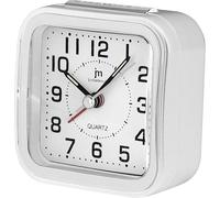 Lowell 6829401 Sveglia Quarzo Just A Minute in Plastica con Movimento Continuo, Bianco