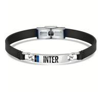 Bracciale Uomo FC INTER B-IB010ULN Pelle Nero OFFICIAL