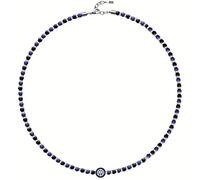 LOWELL Collana Unisex B-IC012XPB, Perline Nere e Blu, Design Elegante con Chiusura a Catena