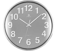 Lowell Justaminute 00816 Orologio da parete in quarzo Cerchio Cromo, Grigio