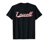 Lowell Massachusetts New England Vintage Varsity Distressed Maglietta