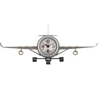 Lowell Orologio Aeroplano da Tavolo o Parete Metallo 41 x 16 x 8 Cm Silver