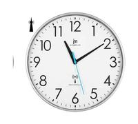 Lowell Orologio da parete (30cm) radio controllato JUSTAMINUTE Silver