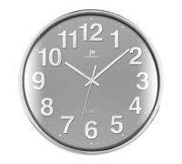 Lowell Justaminute 00816 Orologio da parete in quarzo Cerchio Cromo, Grigio