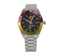 LOWELL Orologio uomo AS Roma acciaio diver con ghiera giallorossa Prodotto ufficiale