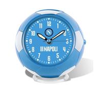 Orologio sveglia al quarzo modello pallone colore bianco azzurro diametro quadra