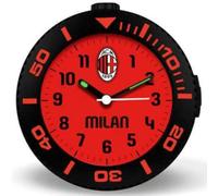 LOWELL Sveglia da Tavolo AC Milan, Quadrante Rosso e Nero, Display Analogico, Movimento al Quarzo, 12 cm, JA7114MI1