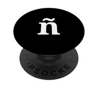 Lower-Case Letter N Enye Tilde (Virgulilla) Spanish Alphabet PopSockets PopGrip Adesivo