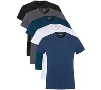 Lower East Basic Rundhals T-Shirts für Herren 3er I 5er I 10er Pack aus 100% Baumwolle in vielen Farben