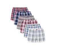 Lower East LE150 Boxer Americani, Multicolore (A Quadri), 3XL (Pacco da 6) Uomo