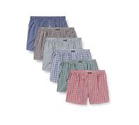 Lower East LE150 Boxer Americani, Multicolore, L (Pacco da 6) Uomo