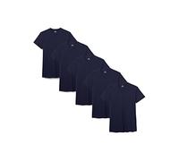 Lower East Maglietta con scollo a V, Uomo, Blu scuro (confezione da 5), 2XL