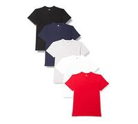 Lower East Maglietta con scollo a V, Uomo, Nero/verde/blu navy/rosso/grigio mélange/bianco (confezione da 10), L