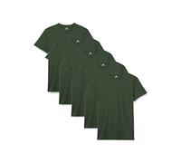 Lower East Maglietta con scollo a V, Uomo, Verde scuro (confezione da 5), 2XL