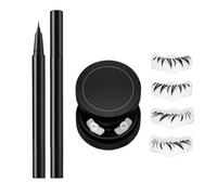 Lower Lash Stamp - Impermeabile Eyeliner Set Bottom Lash Printing Tool | Separate Left Right Heads with Ink Pad, Smudge Proof Quick Dry, Smooth Liquid Pen for Daily Eye Makeup & Travel