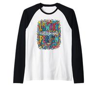 Lowkey Non Un Popolo Persona Colorato Scarabocchi Maglia con Maniche Raglan