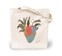Loxato Borsa di Tela Donna Good Vibes - Tote Bag Shopper Cotone - Aesthetic