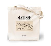 Loxato Tote Bag Aesthetic - Borsa Shopper Cotone 220g/m2 35x42cm - Borsa Tela Donna - Borse Shopper Tela - Extra Largo 8cm