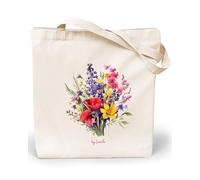 Loxato Tote Bag Aesthetic - Borsa Shopper Cotone 220g/m2 35x42cm - Borsa Tela Donna - Borse Shopper Tela - Extra Largo 8cm